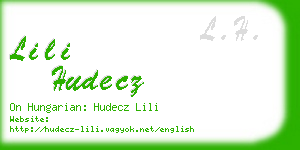 lili hudecz business card